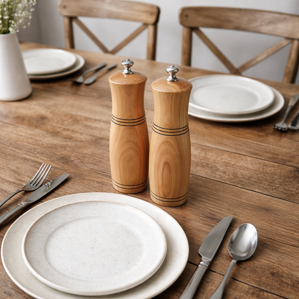 6" Cherry Salt and Peppermill Set