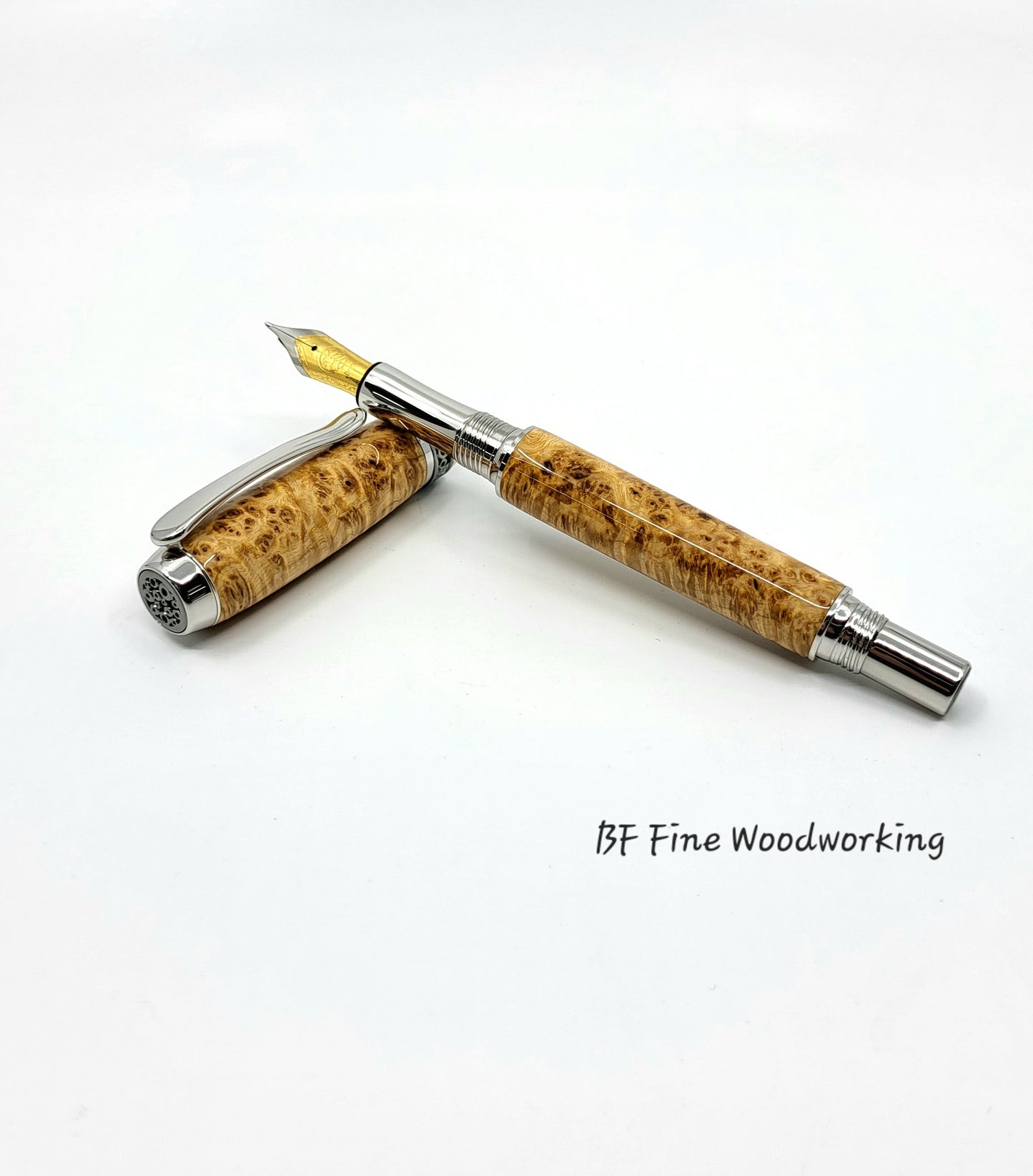Black Ash Burl Rollerball/Fountain Pen