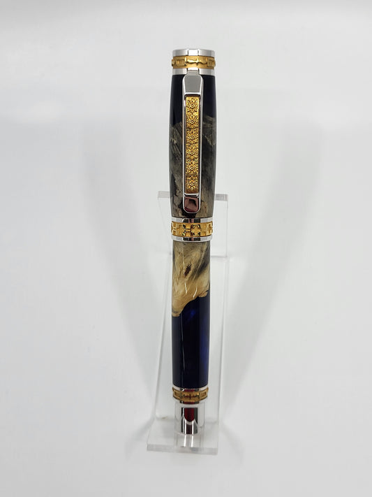 22k Gold and Rhodium Rollerball