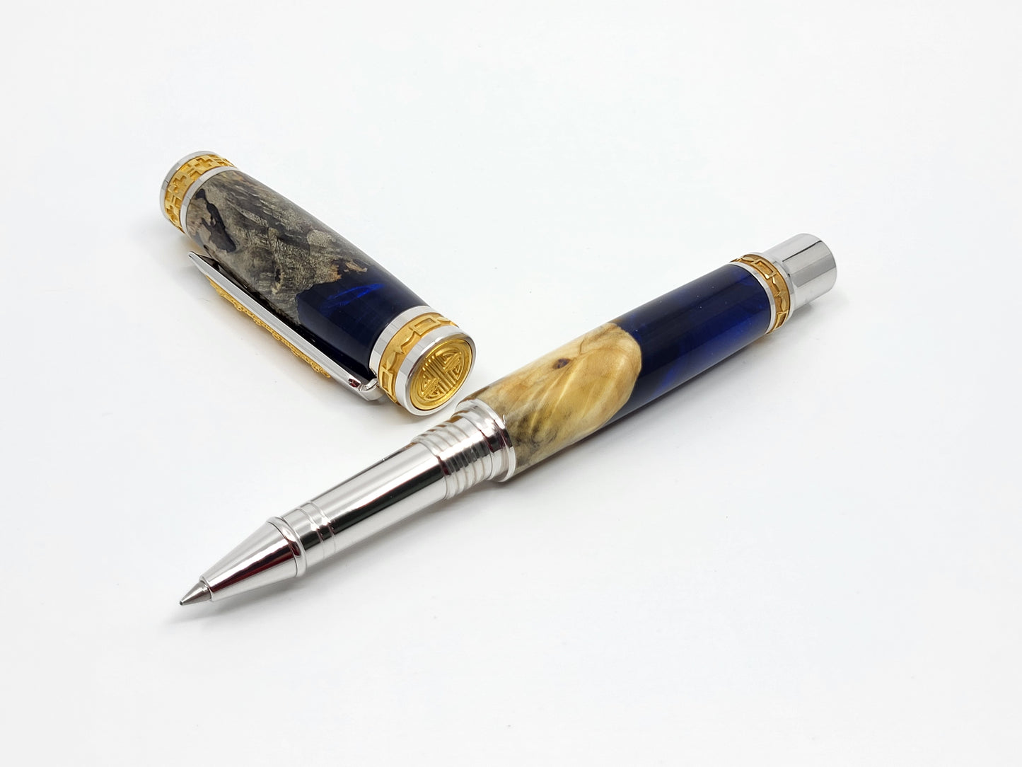 22k Gold and Rhodium Rollerball