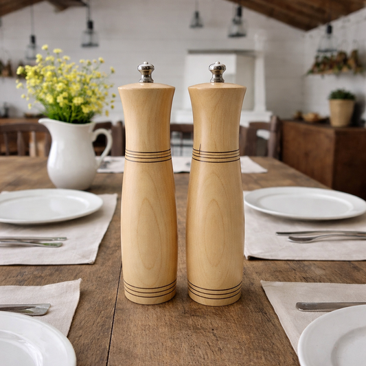 8" Maple Salt and Peppermill set