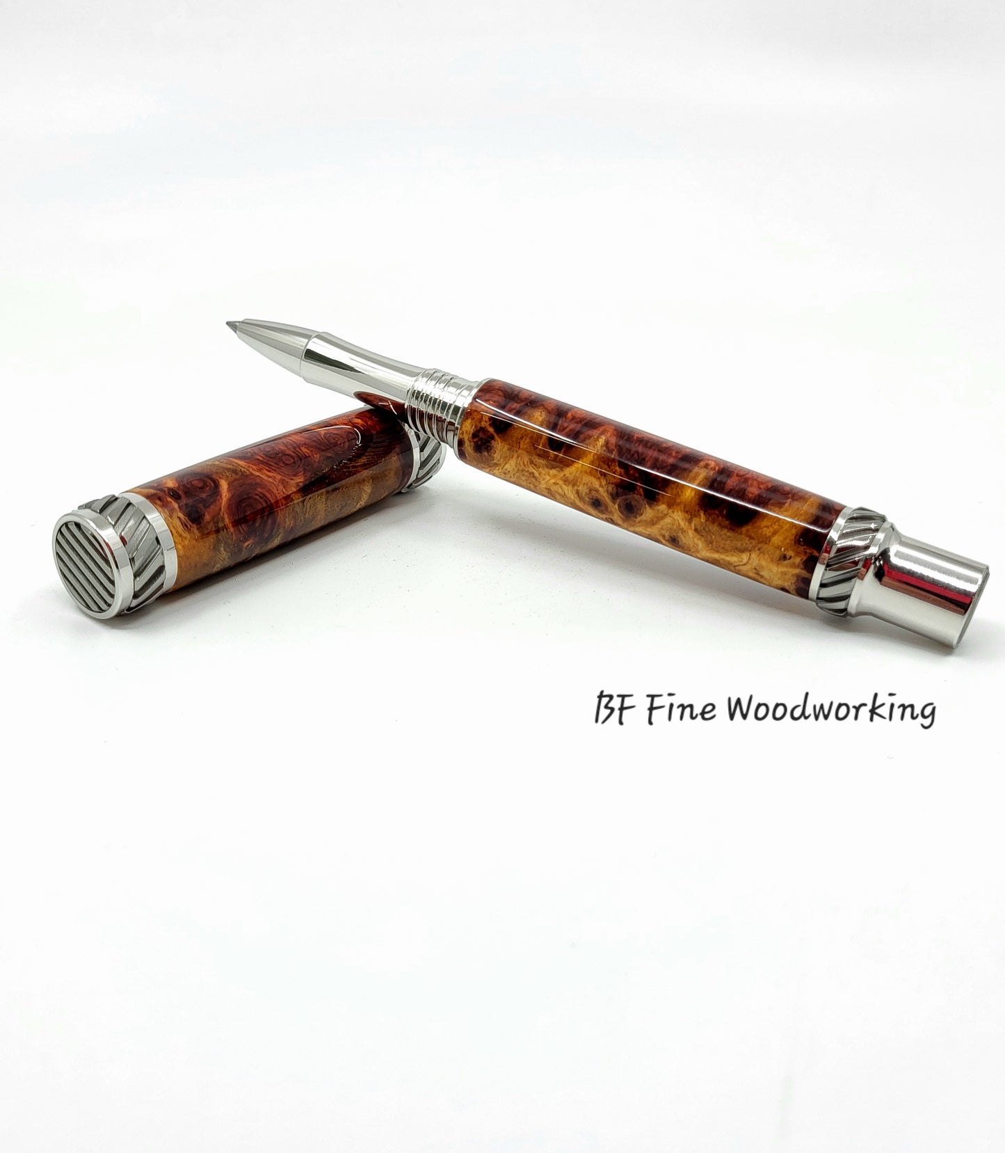 Two tone Amboyna Burl Rollerball